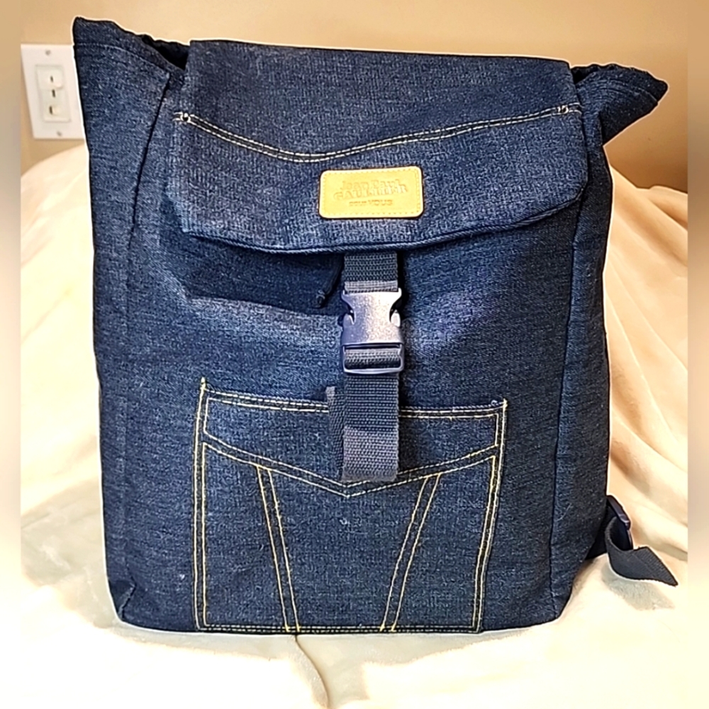 New Jean Paul Gaultier Paris Weekend Denim Backpack Limited Edition